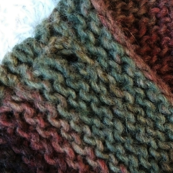 Handmade Brown Multicolor Crochet V-Neck Sleeveless Button Up Cardigan Sweater - Picture 8 of 8